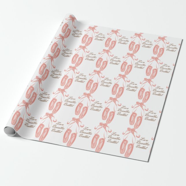 Live Breathe Ballet Wrapping Paper (Unrolled)
