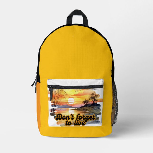 Live bug printed backpack (Front)