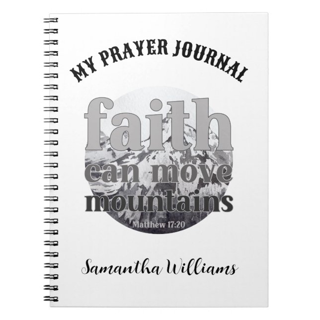 Live by faith custom notebook (Front)