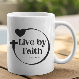 Live By Faith Scripture Mug