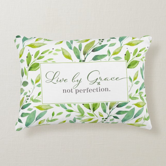 Live by Grace Not Perfection  Decorative Cushion (Front)