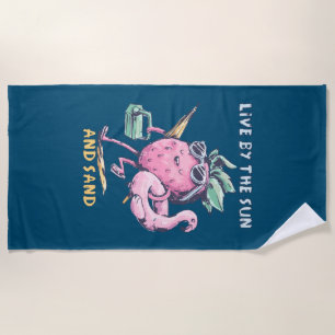 Live by the sun and sand - Beach Pineapple Towel