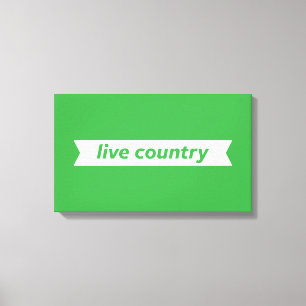 Live Country Canvas Print