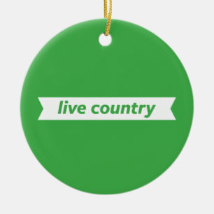 Live Country Ceramic Tree Decoration