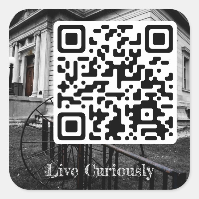 live curiously sticker (Front)