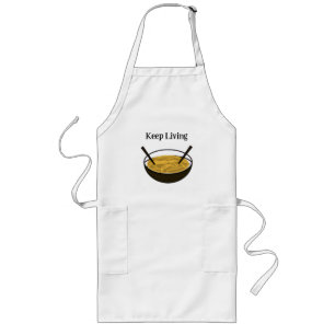 Live – Cute Positive Cartoon Design Long Apron