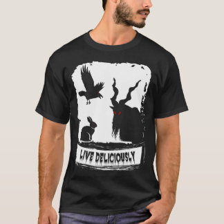 Live Deliciously Satanic Goat Witchcraft Lucifer T-Shirt