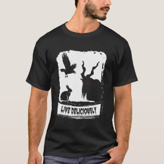 Live Deliciously Satanic Goat Witchcraft Lucifer T-Shirt