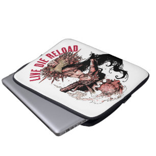 Live Die Reload art laptop sleeve