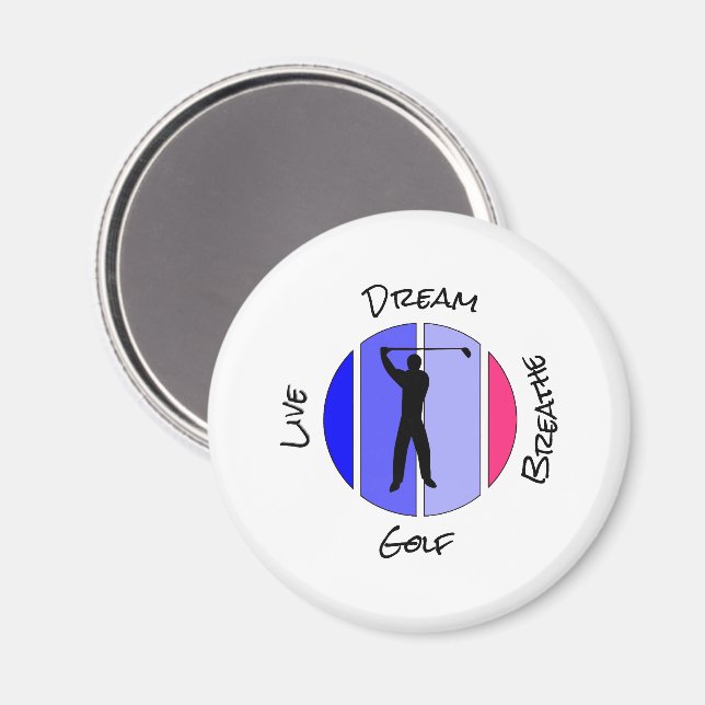 Live, dream, breathe golf magnet (Front/Back)