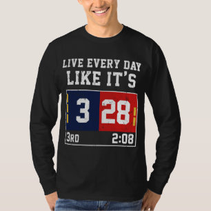Live Every Day Like It's 28-3 Football T-Shirt