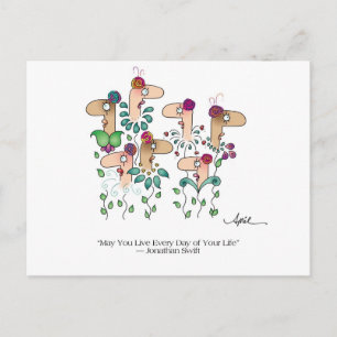LIVE EVERY DAY Postcard by April McCallum