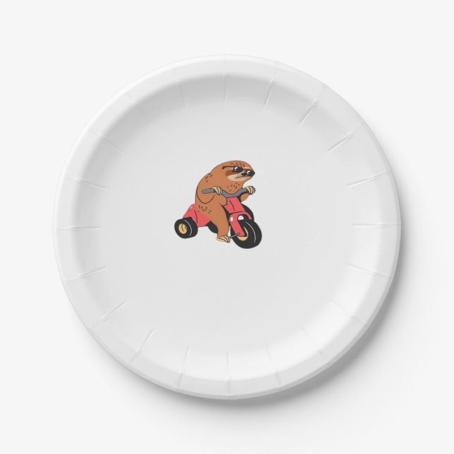 Live Fast Die Eventually Oversized T-Shirt Paper Plate (Front)