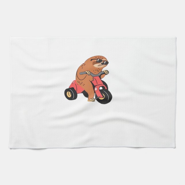 Live Fast Die Eventually Oversized T-Shirt Tea Towel (Horizontal)