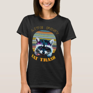 live fast eat trash bear vintage camping t shirt