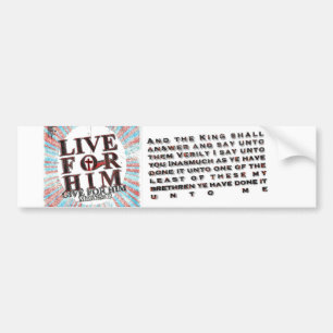 Live for Jesus Bumper Sticker
