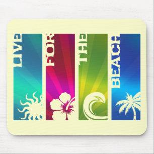 Live for the Beach Mouse Mat