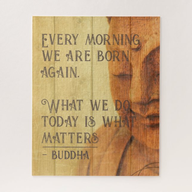 Live for Today Mantra Buddha Motivational Quote Jigsaw Puzzle (Vertical)