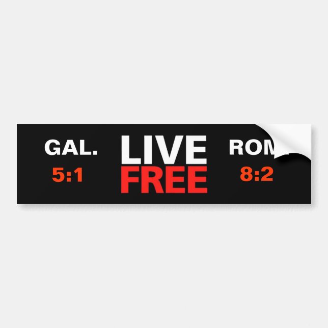 Live Free Christian Bumper Sticker (Front)