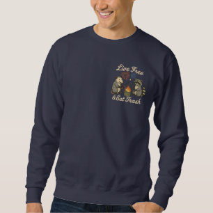 Live Free & Eat Trash Funny Patriotic Possum & R Sweatshirt