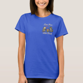Live Free & Eat Trash | Funny Patriotic Possum & R T-Shirt