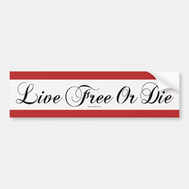 Live Free or Die bumper sticker (Front)