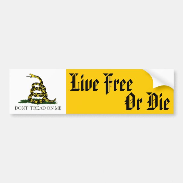 Live Free Or Die Bumper Sticker (Front)