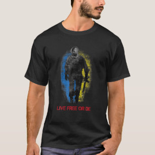 Live-Free Or Die Cossack Warrior Ukraine Flag Cost T-Shirt