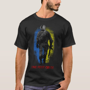 Live-free Or Die Cossack Warrior Ukraine Flag Cost T-Shirt