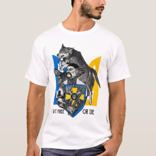 Live-free Or Die Cossack Warrior Ukraine Flag T-Shirt