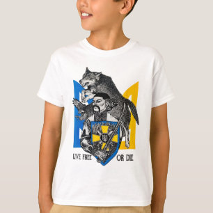 Live-free Or Die Cossack Warrior Ukraine Flag  T-Shirt