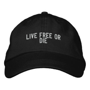 live free or die embroidered hat