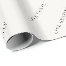 Live Gently Minimalist Wrapping Paper 