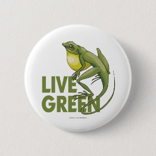 Live Green 6 Cm Round Badge