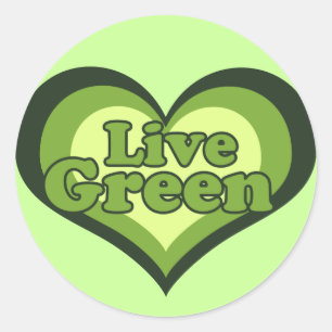 Live Green for Eath Day Classic Round Sticker