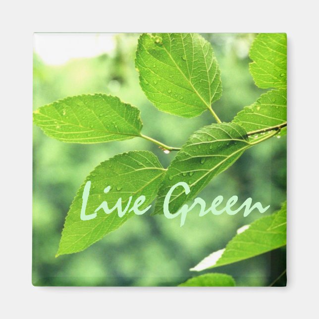 'Live Green' Magnet (Front)