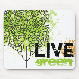 Live Green Mouse Mat