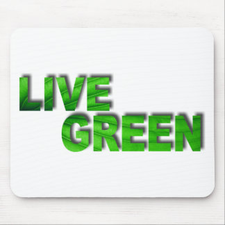 Live Green Mouse Mat