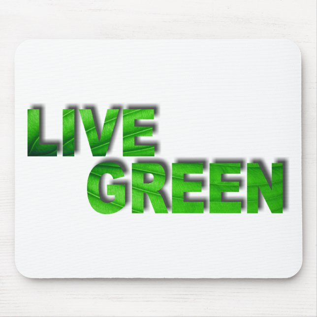 Live Green Mouse Mat (Front)
