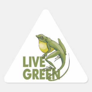 Live Green Triangle Sticker