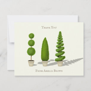 "Live Grow Thrive" Customisable Cypress Topiary Card