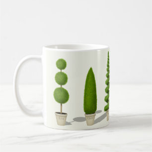 "Live Grow Thrive" Customizable Cypress Topiaries Coffee Mug