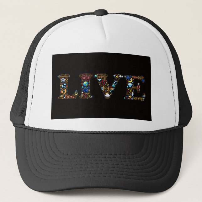 Live hat, for sale ! trucker hat (Front)