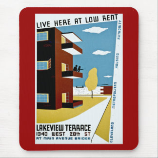 Live Here at Low Rent Mouse Mat