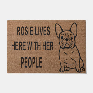 Live Here With Her People doormat, Personalised  Doormat