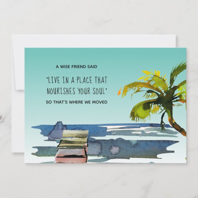 Live in a Place That Nourishes Your Soul New Home Announcement (Front)