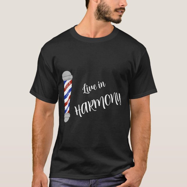 Live In Barbershop Harmony - Throw Pillow T-Shirt (Front)