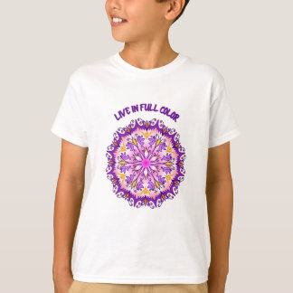 Live in Full Colour Mandala Children's  T-Shirt