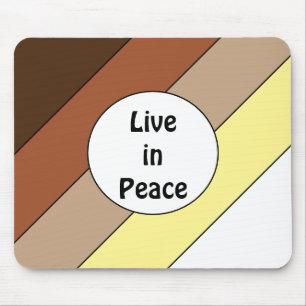 Live in Peace- Racial Harmony: Mouse Mat