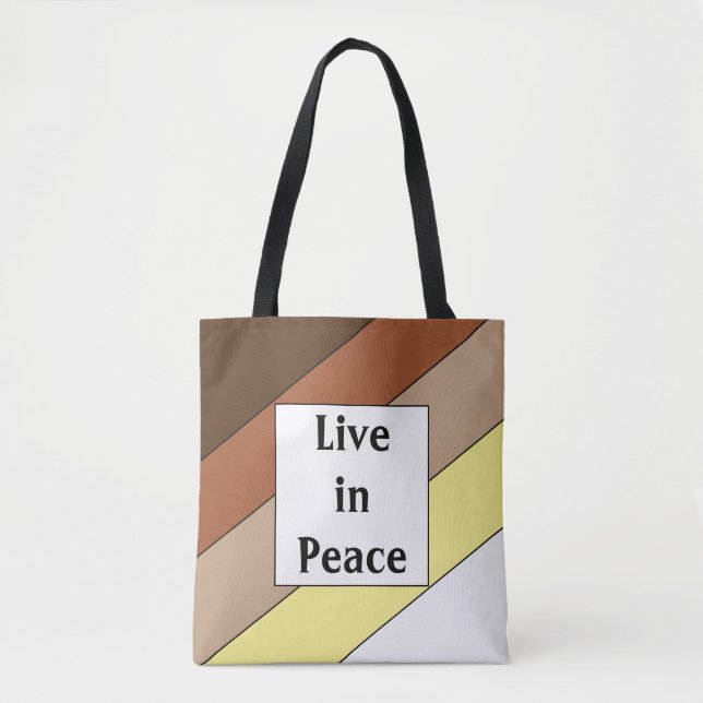 Live in Peace- Racial Harmony Tote Bag (Front)